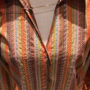 Robert Graham embroidered blouse